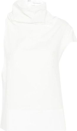 Niccol&ograve; Pasqualetti Serra High-Neck Top - Dames - Tunieken - Wit - S - Katoen - Overhemden