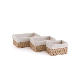 La Redoute Interieurs Set van 3 manden gemaakt van papieren touw, Papeli