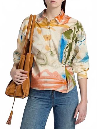 Ulla Johnson Artist Cotton Blouse In Western Dream