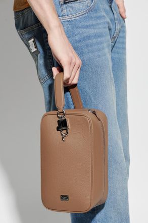 Dolce & Gabbana Leather Handbag, Mens, Brown