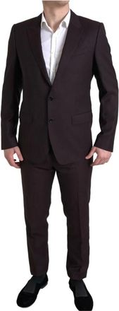 Dolce & Gabbana Heren, Pakken, Bruin, Maat: XL Zijde
