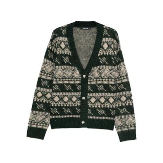 Daily Paper Clothing Patterned-intarsia Cardigan