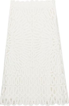 SIMKHAI high-waist A-line skirt - women - Cotton - 8 - White