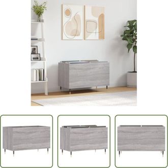 vidaXL vidaXL Porta dischi vinile - Mobile Porta Dischi Grigio Sonoma 74,5x38x48 Legno Multistrato