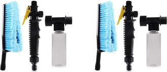 OEM Adecuado Para 2 Cepillos De Lavado De Coches, Herramientas De Limpieza Con Pulverizador De Agua, Cerdas Suaves, Plumero De Mango Largo