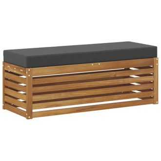 vidaXL Banco De Taburete Natural Y Antracita 115 X 43 X 37 Cm Vidaxl