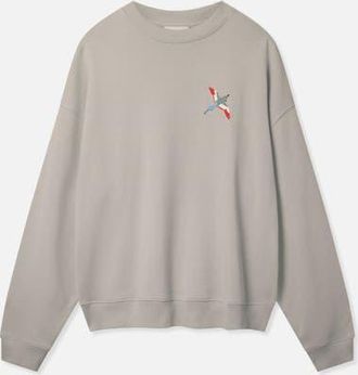 Axel Arigato Micro Bee Bird Sweatshirt in Stone at Nordstrom, Size X-Small