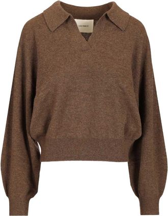 Lisa Yang Katriel Polo Sweater Knitwear Brown