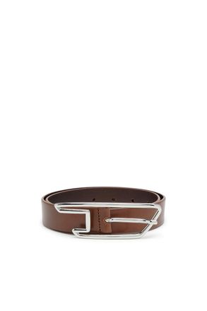 Diesel 3cm belt in pull-up leather - Belts - Woman - Brown