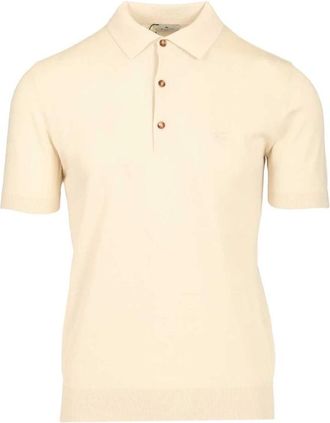 Etro Gebreid katoenen poloshirt - Heren - Polos - Wit - XL - Katoen - Tops