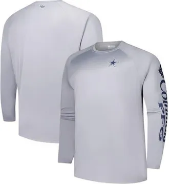 Columbia Mens Columbia Gray Dallas Cowboys Big & Tall Terminal Tackle Omni-Shade Raglan Long Sleeve T-Shirt at Nordstrom, Size 3Xb