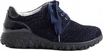 Waldl&auml;ufer Womens Miranda Nubuck Sneakers In Soft Black