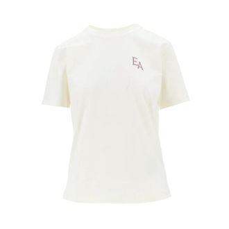 Emporio Armani Camiseta con estampado de animadora - Tops - Mujer - Beige - M