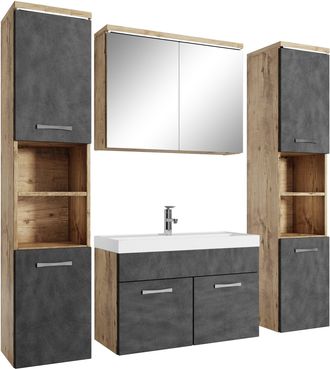 Badplaats Conjunto De Muebles De Ba&ntilde;o Paso Xl 80 X 40 Cm - Roble Casta&ntilde;o C