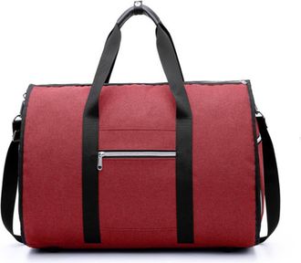 Generic Womens Oxford Cloth Travel Bag, Solid Color Shoulder Bag, Waterproof and Breathable, Applies to Travel, Weekend Trips and Daily Outings (red,55 * 29 *