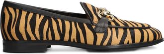 Pedro Miralles animal-print horsebit loafers - women - Calf Hair/Calf Leather/Calf Leather - 37 - Brown