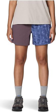 Mountain Hardwear Rockrydgetm Shorts Womens Shorts Best Coast Blue Gingham Dye : XL 5, Cotton/Elastane/Nylon