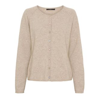 BTF-CPH Btfcph - Cashmere Cardigan - Dames - Truien - Beige - Maat: 2XL Kasjmier