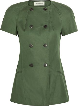 Dries Van Noten Bonny Double-breasted Cotton Jacket - Dark Green - 40 (UK12 / M)