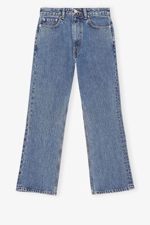 Ganni Blue Betzy Cropped Jeans - Size 24W/32L Cotton