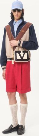 Valentino Garavani Borsa A Tracolla Valentino Garavani Viva Superstar In Nappa Uomo BURRO/NERO UNI