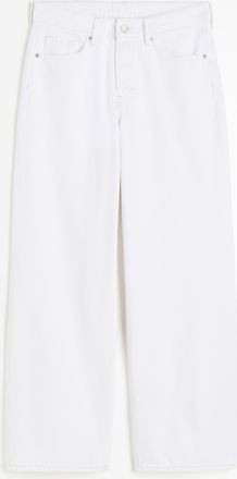 H&M Baggy Wide Low Jeans - Weiss