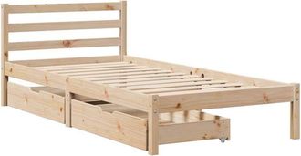 vidaXL Bed Frame without Mattress 90x190 cm Single Solid Wood Pine vidaXL