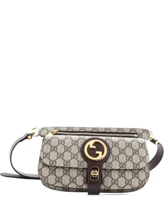 Gucci Blondie Flap Pocket GG Coated Canvas belt bag - Bruin