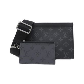 Louis Vuitton Black Coated Canvas Shoulder Bag (Pre-Owned)