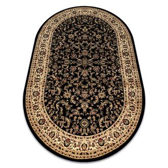 RugsX Rugsx - Alfombra Royal Adr Oval Modelo 1745 Negro Black 100x180 Cm