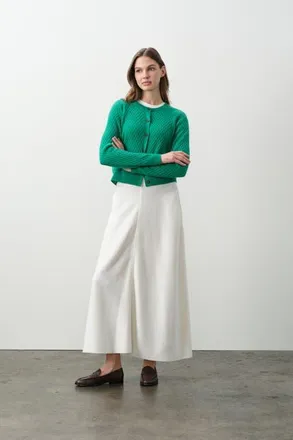 Naked Cashmere Beatrice Cashmere Cableknit Cardigan in Turf at Nordstrom, Size X-Small