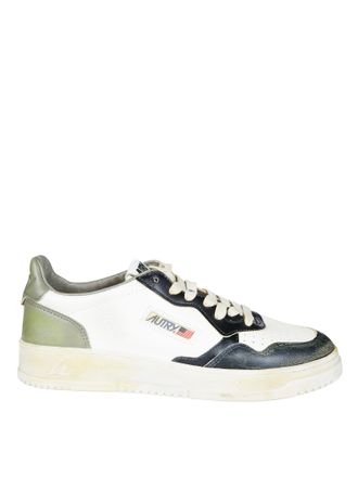 Autry White Black Overlays Low-Top Sneakers