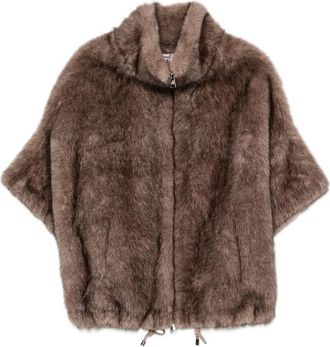 VALENTINI 1972 Faux-fur Funnel-neck Coat