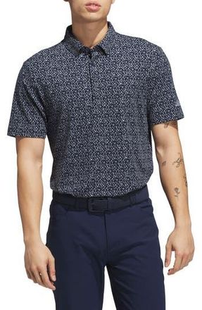 adidas Golf Micro Geometric Polo in Collegiate Navy/Grey Heather at Nordstrom Rack, Size Medium