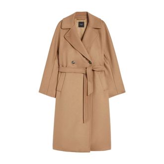 Max Mara Belted Coats, female, Brown, 3XS, Resina Coat
