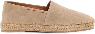 Kiton Rafia Espadrilles met Contrasterende Stiksels - Heren - Espadrilles - Beige - 45 EU - Su&egrave;de - Schoenen