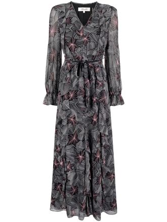 Diane Von F&uuml;rstenberg Midi-jurk met geometrische print - Zwart