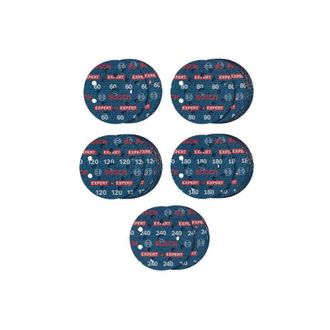 Bosch 55x Set De 55 Discos De Lija Para L&aacute;minas Expert O780, 125 Mm (para Madera Dura, Pintura Sobre Madera, &Oslash; 125 Mm, Grano 60/80/120/180/240, Professional