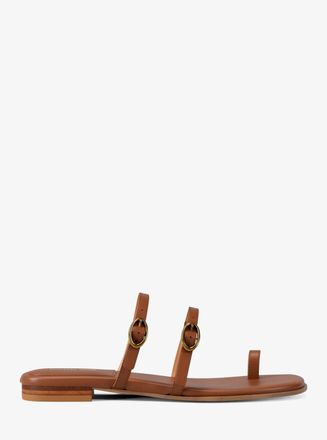 Michael Kors Kya Leather Flat Sandal