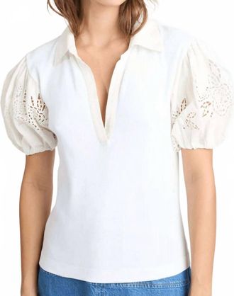 Tanya Taylor Tory Top In Optic White