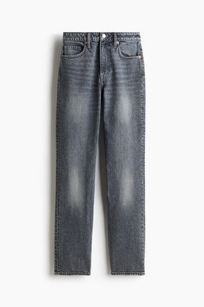 H&M Slim Straight High Jeans - Graublau