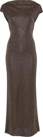 Max Mara Brown Sleeveless Sequin Dress