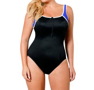Miraclesuit Great Scott One Piece Swimsuit - Plus In Blue Colorblock