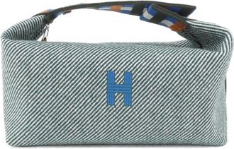 Herm&egrave;s Green Vert Wool Pouch (Pre-Owned)