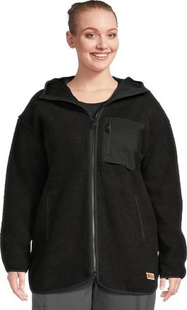 Fjällräven Vardag Pile Fleece Long Womens Coat Black : LG, Polyester
