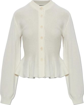 Rotate Sculptured Knit Cardigan - Dames - Vesten - Beige - S - Wol - Truien & Vesten