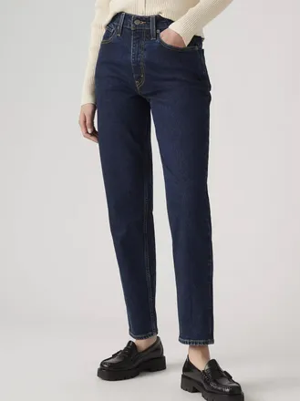 Levi's Womens Eroded Way 80S Mom Jean - Blue Denim - Size 30W/28L