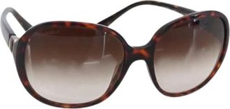 Chanel Pre-owned Accessories, female, Brown, Size: ONE SIZE Pre-owned Plastic Sunglasses