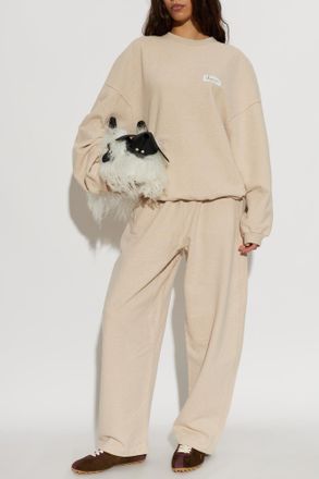 Jacquemus Cotton Sweatshirt Montaigne, Womens, Beige
