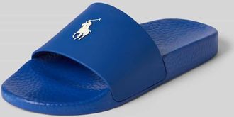 Polo Ralph Lauren Badeschuhe mit Logo Applikation in Royal, Gr&ouml;&szlig;e 36